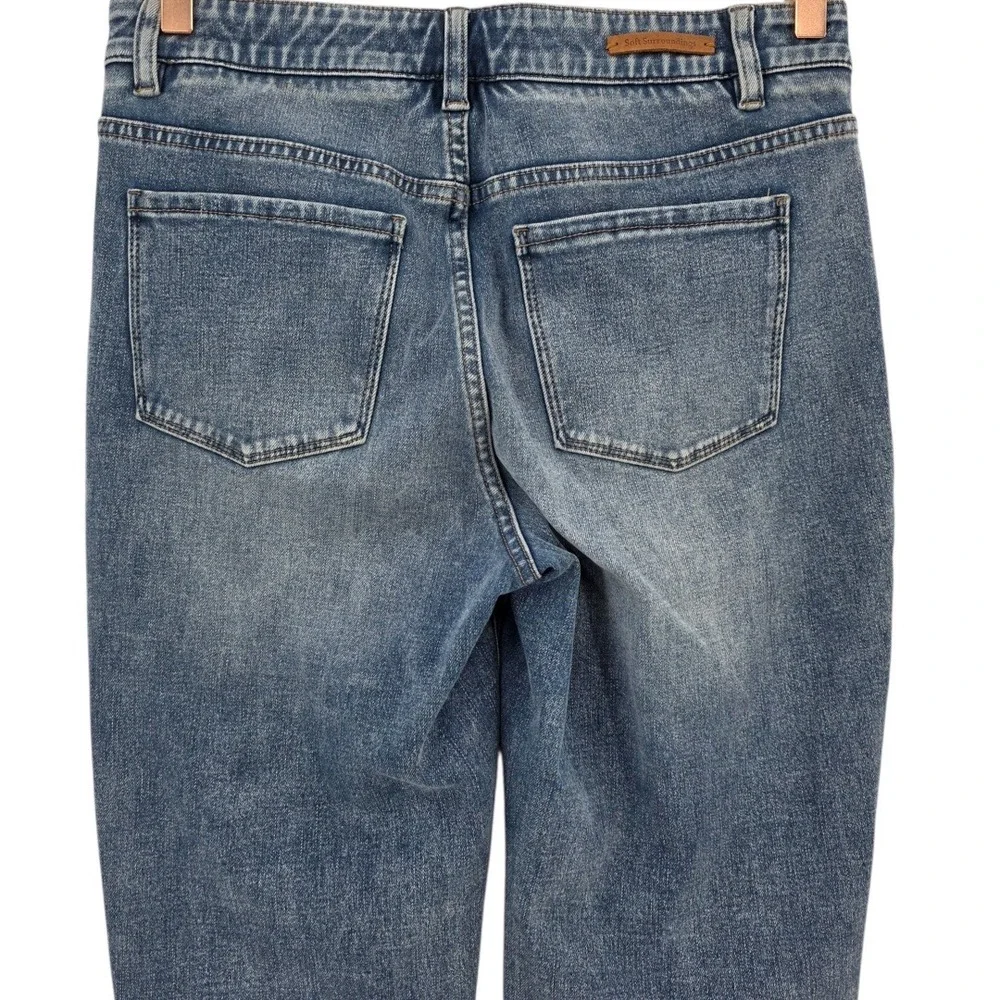 Soft Surroundings Womens S The‎ Ultimate Denim Relaxed Straight Jeans